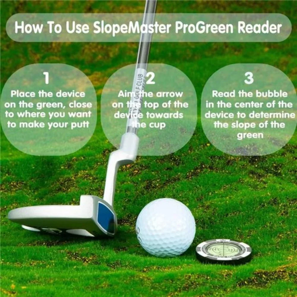 Golf Hat Clip Ball Marker with High Precision Green Reading Aid For Men - Picture 4 of 8